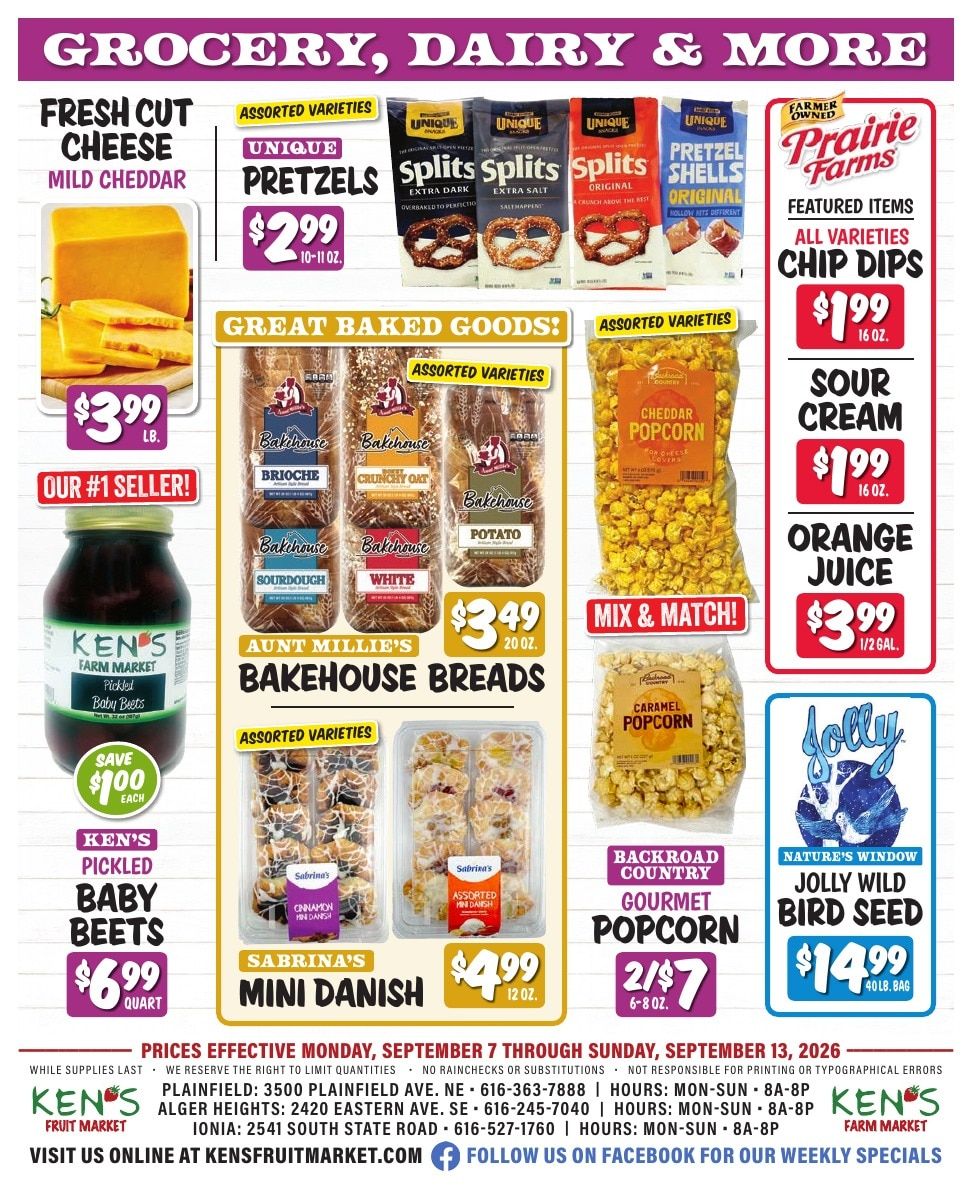 Ken's Fruit Market Weekly Ad September 7 - 13, 2026