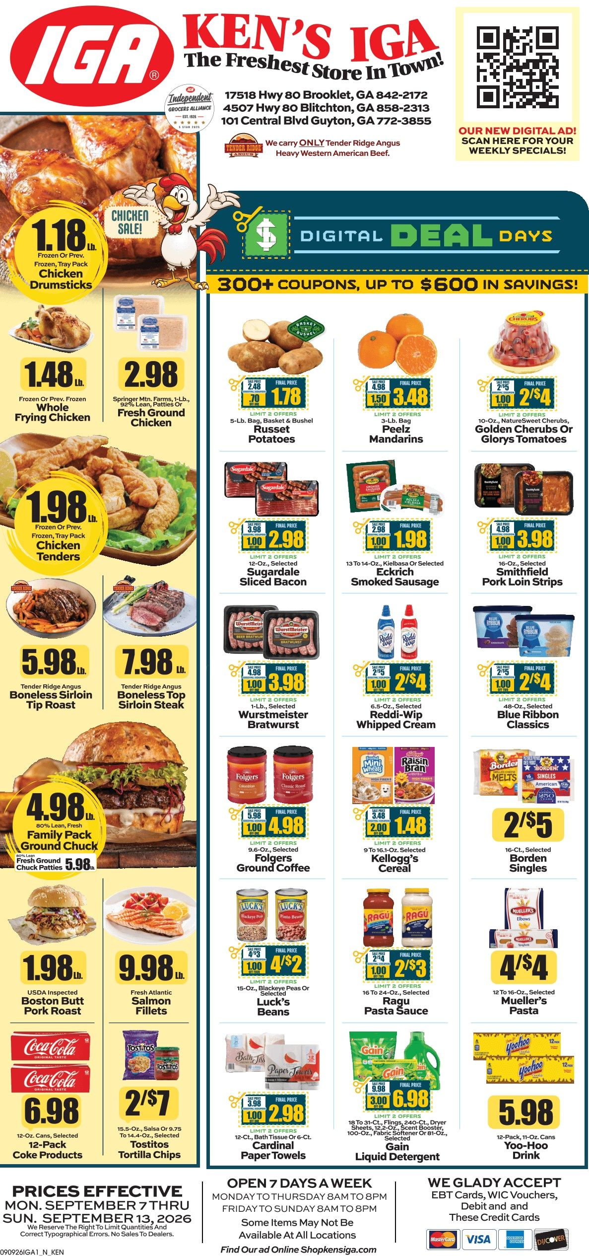 Ken's IGA Weekly Ad September 7 - 13, 2026