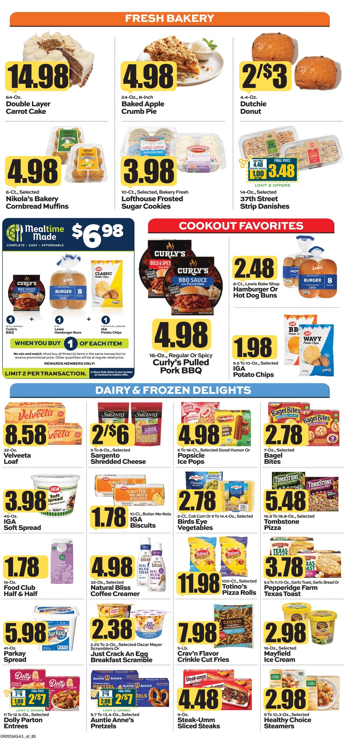 Ken's IGA Weekly Ad September 7 - 13, 2026