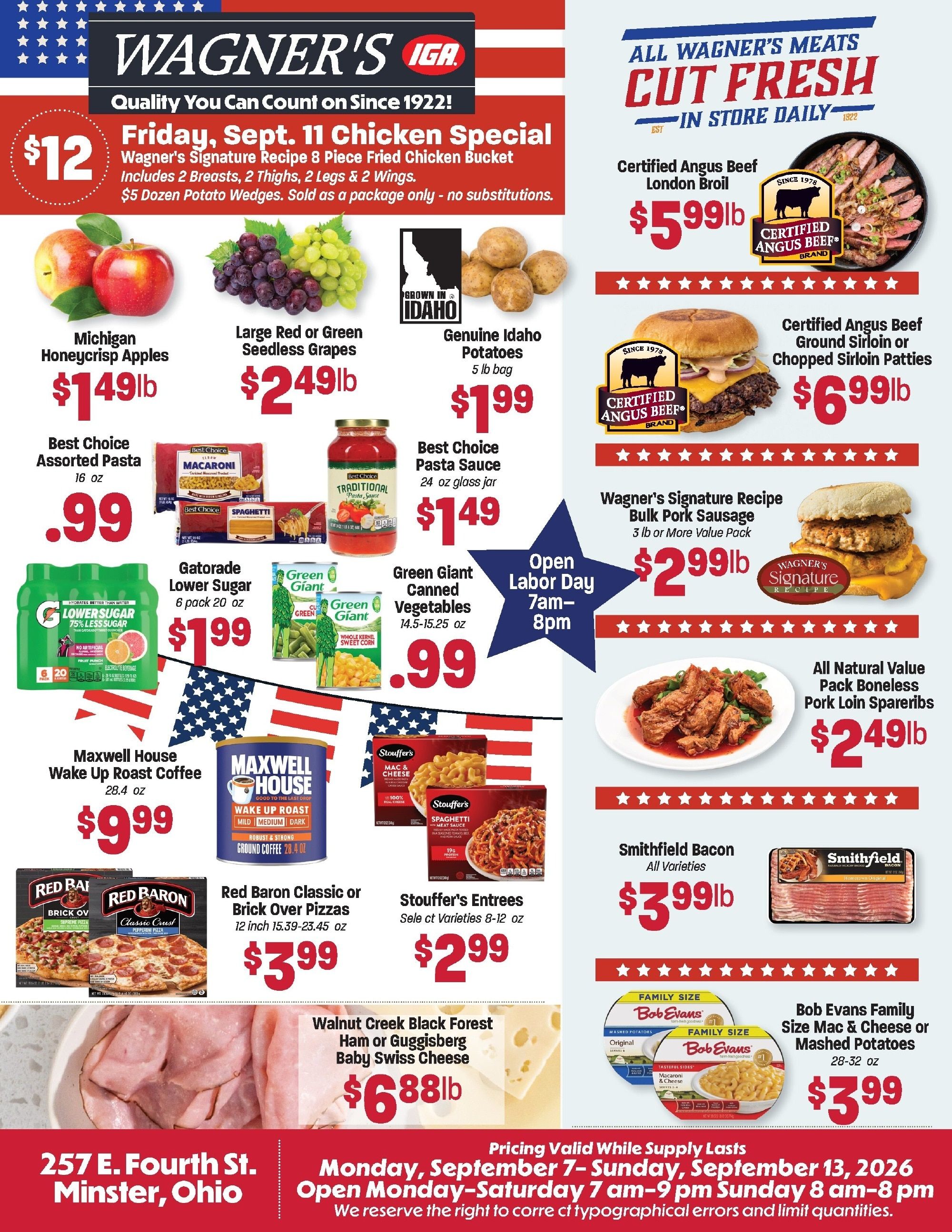 Wagner's IGA Weekly Ad September 7 - 13, 2026