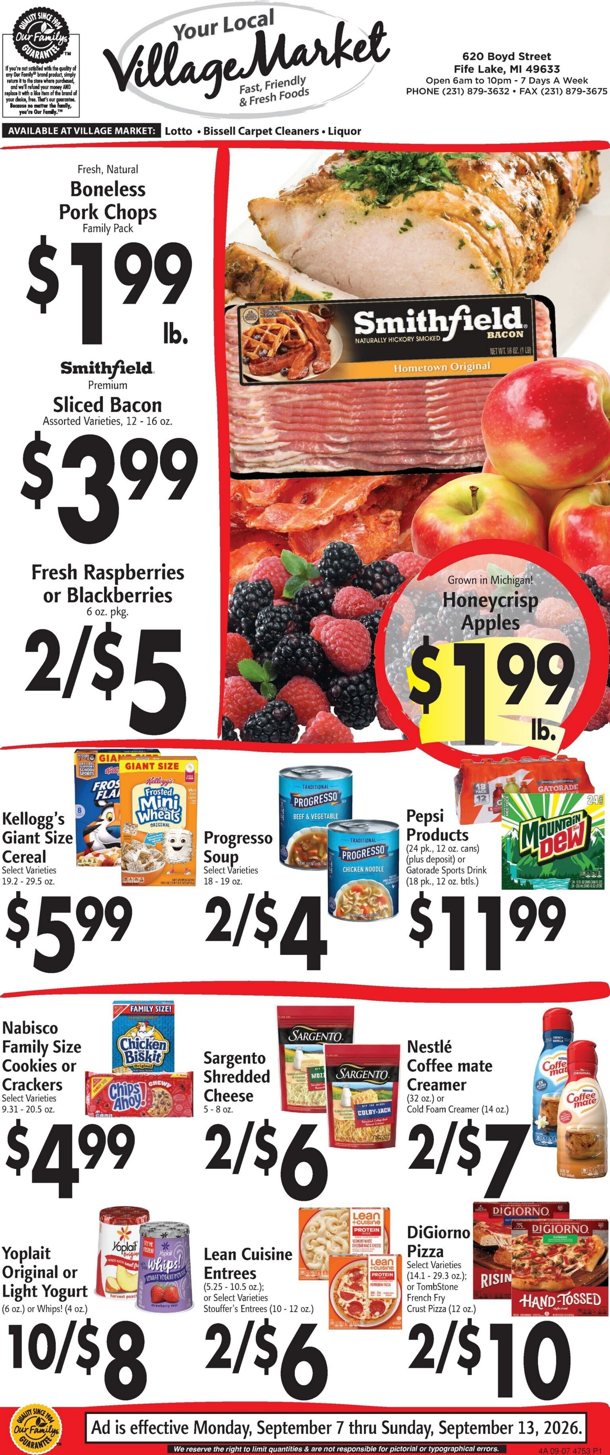 Fife Lake Village Market Weekly Ad September 7 - 13, 2026