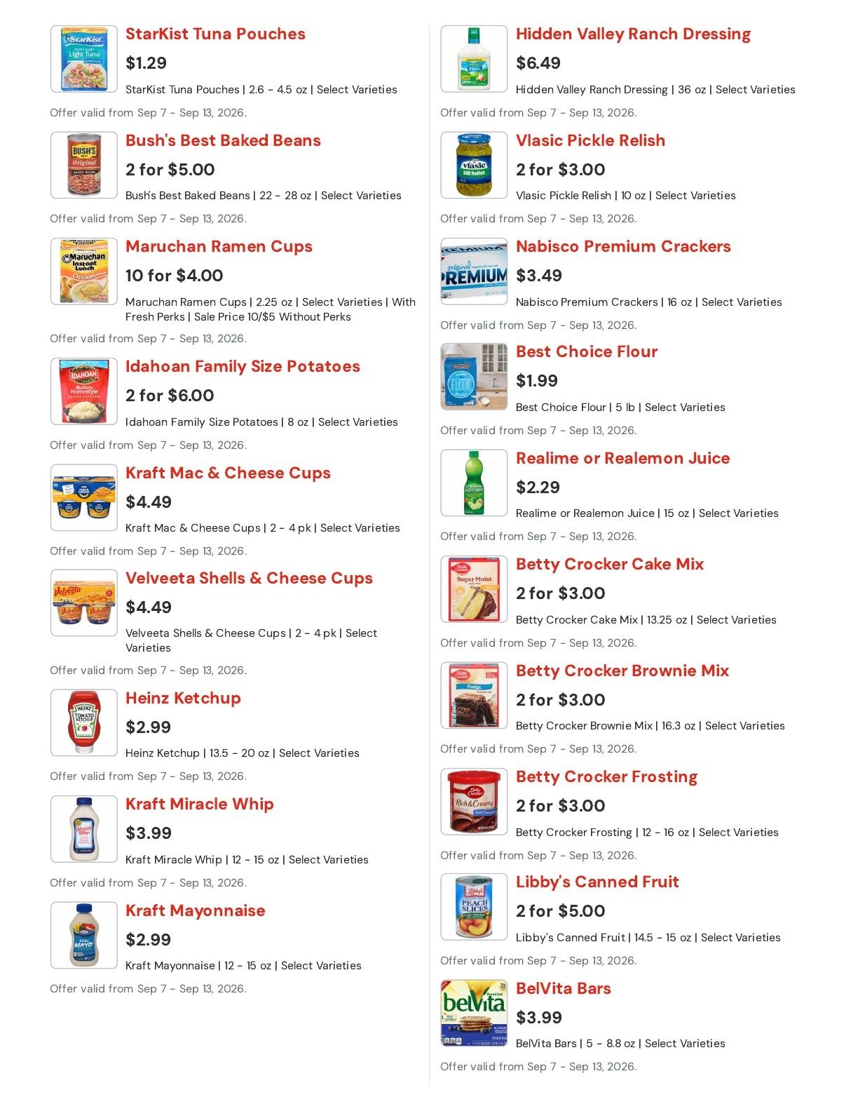 Hansen's IGA (East Troy, WI) Weekly Ad September 7 - 13, 2026