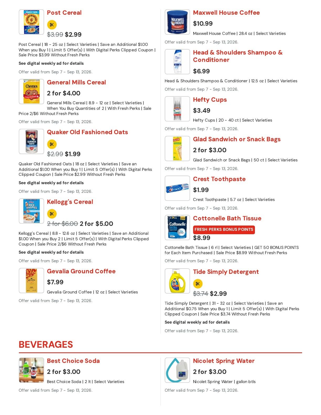 Hansen's IGA (East Troy, WI) Weekly Ad September 7 - 13, 2026