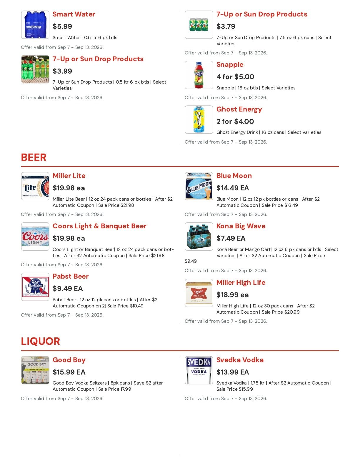 Hansen's IGA (Bangor, WI) Weekly Ad September 7 - 13, 2026