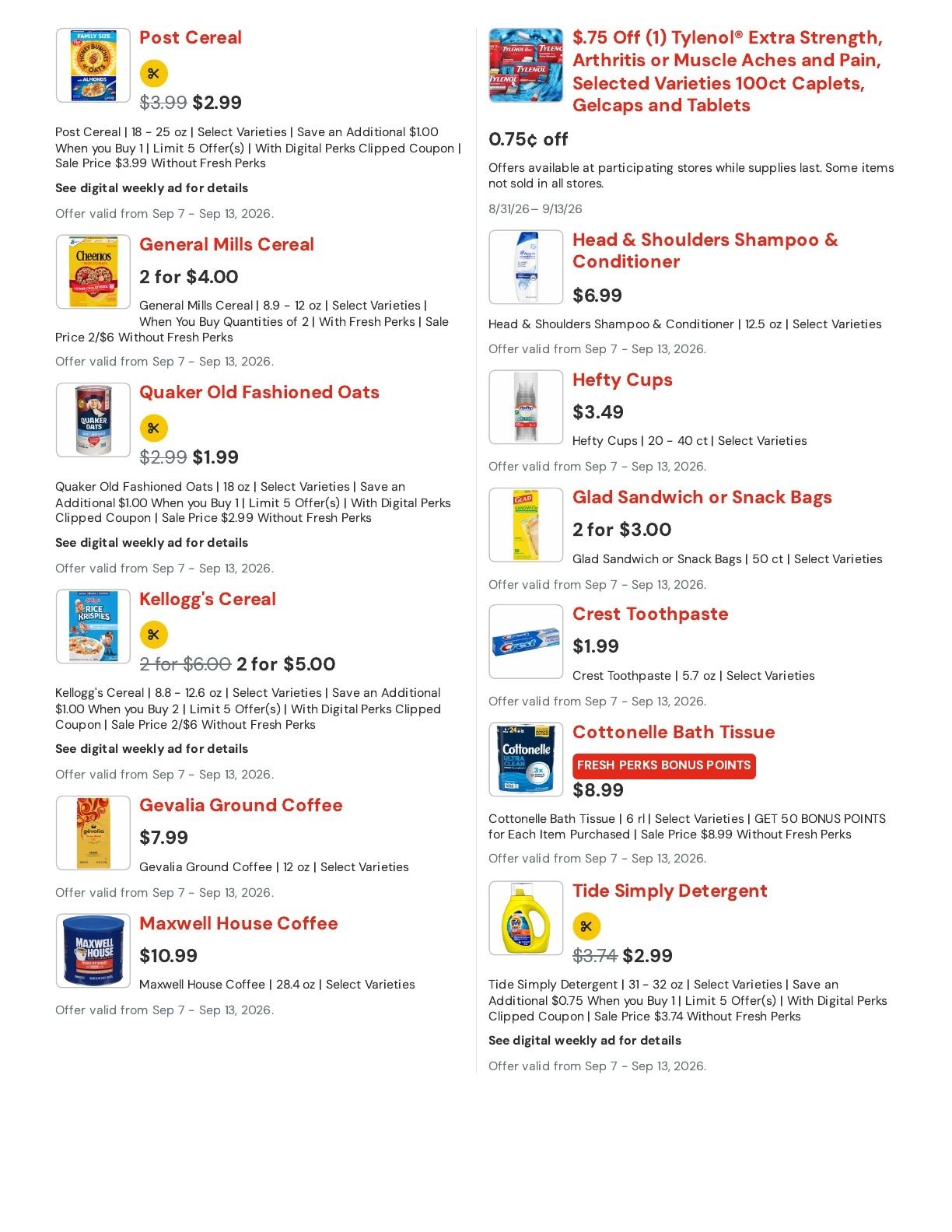 Hansen's IGA (Bangor, WI) Weekly Ad September 7 - 13, 2026