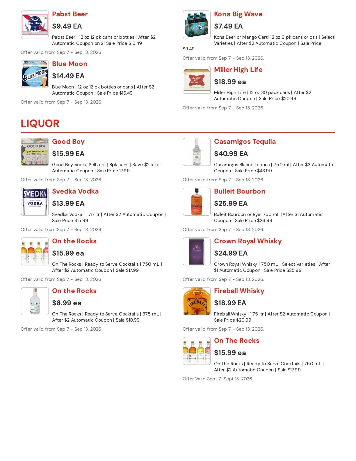Hansen's IGA (Sparta, WI) Weekly Ad September 7 - 13, 2026