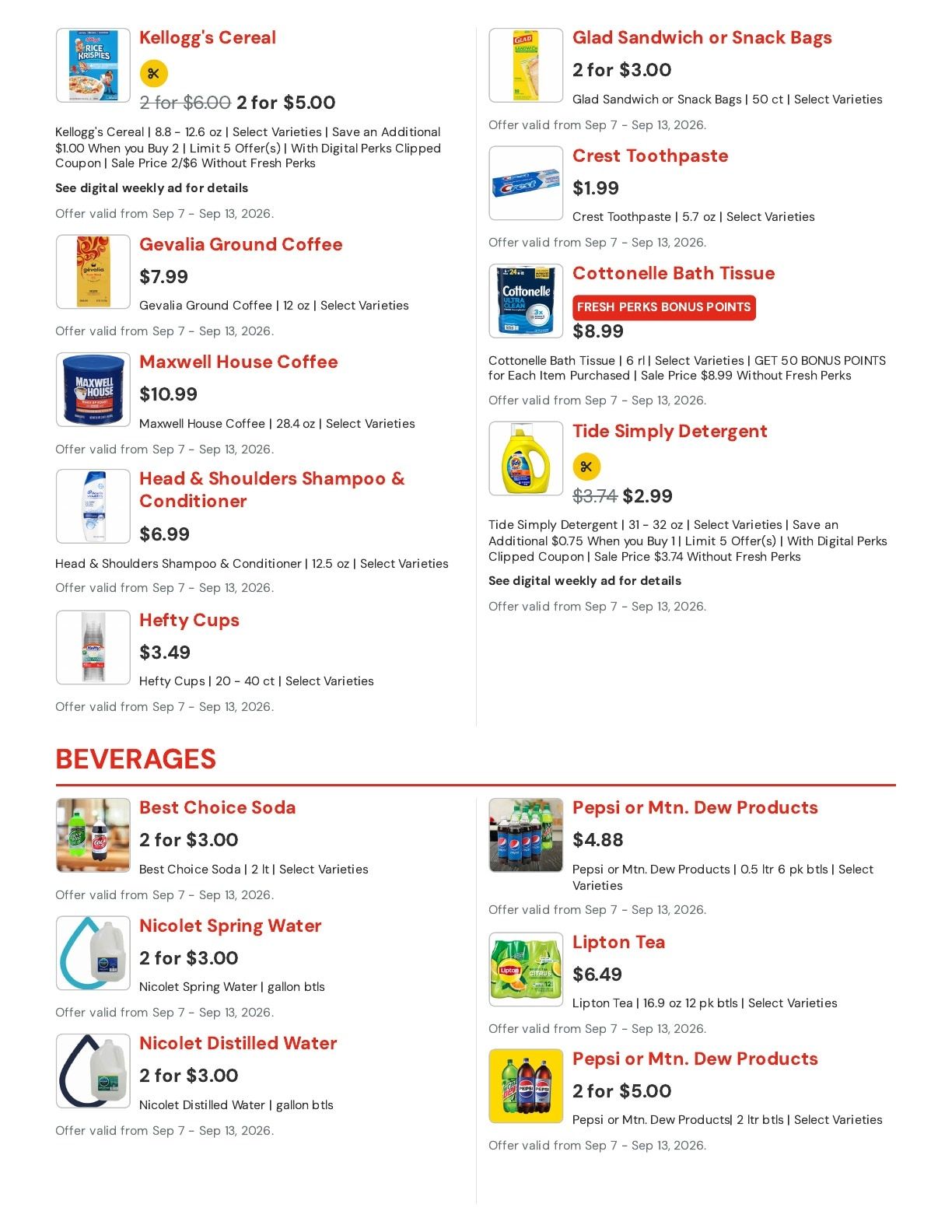 Hansen's IGA (Sparta, WI) Weekly Ad September 7 - 13, 2026