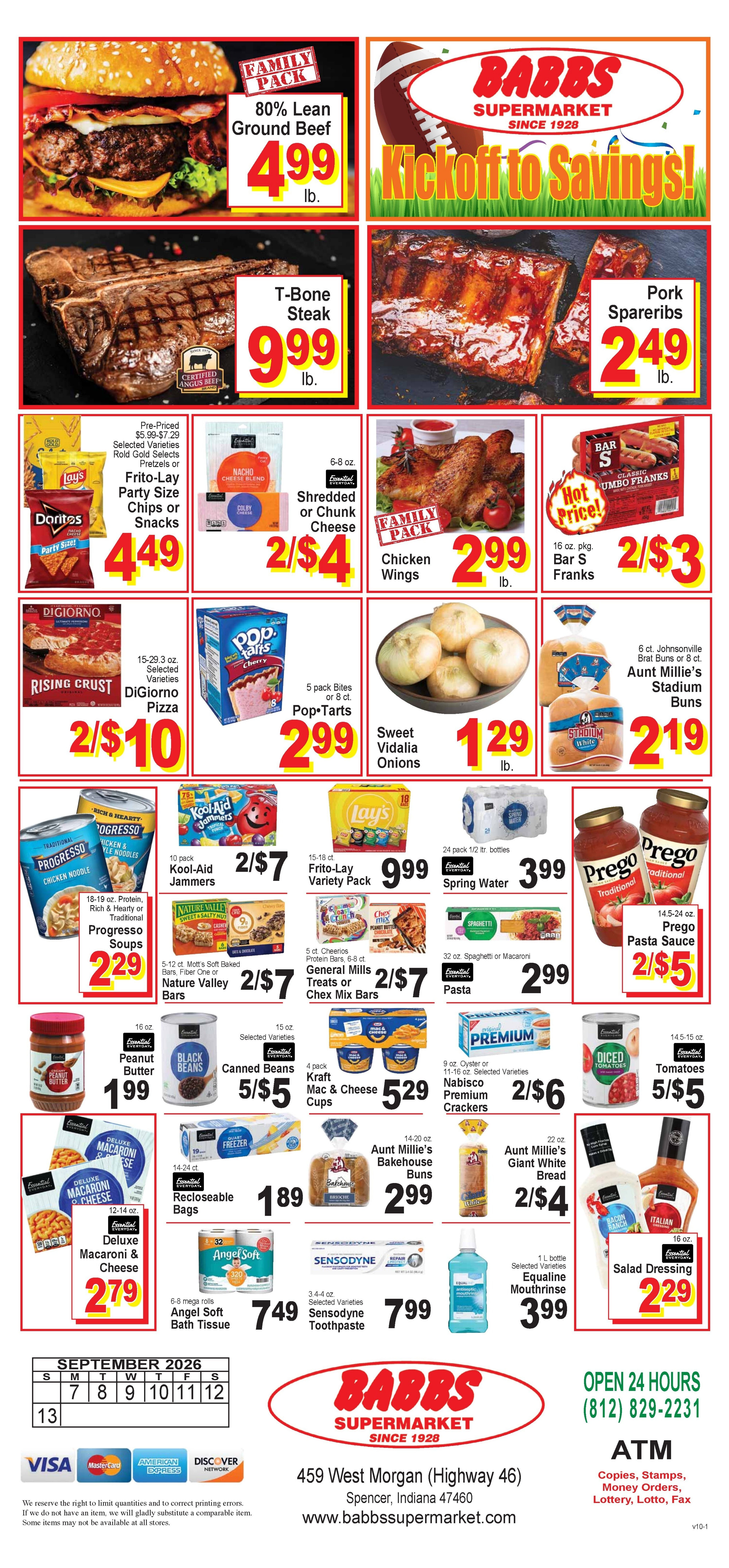 Babbs Supermarket Weekly Ad September 7 - 13, 2026