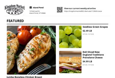 Kingdom Market Weekly Ad September 7 - 13, 2026