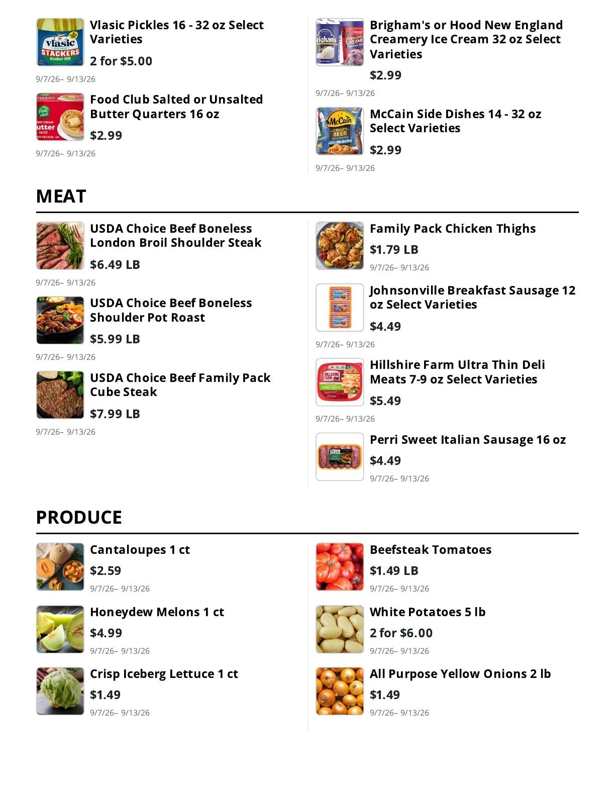 Kingdom Market Weekly Ad September 7 - 13, 2026