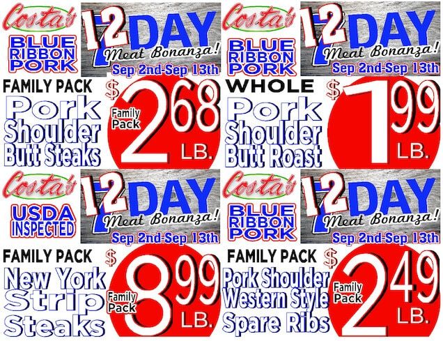 Costa's Supermarket Weekly Ad September 7 - 13, 2026