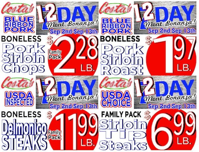Costa's Supermarket Weekly Ad September 7 - 13, 2026