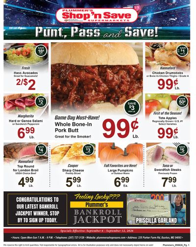 Plummer's Shop 'n Save Weekly Ad September 7 - 13, 2026