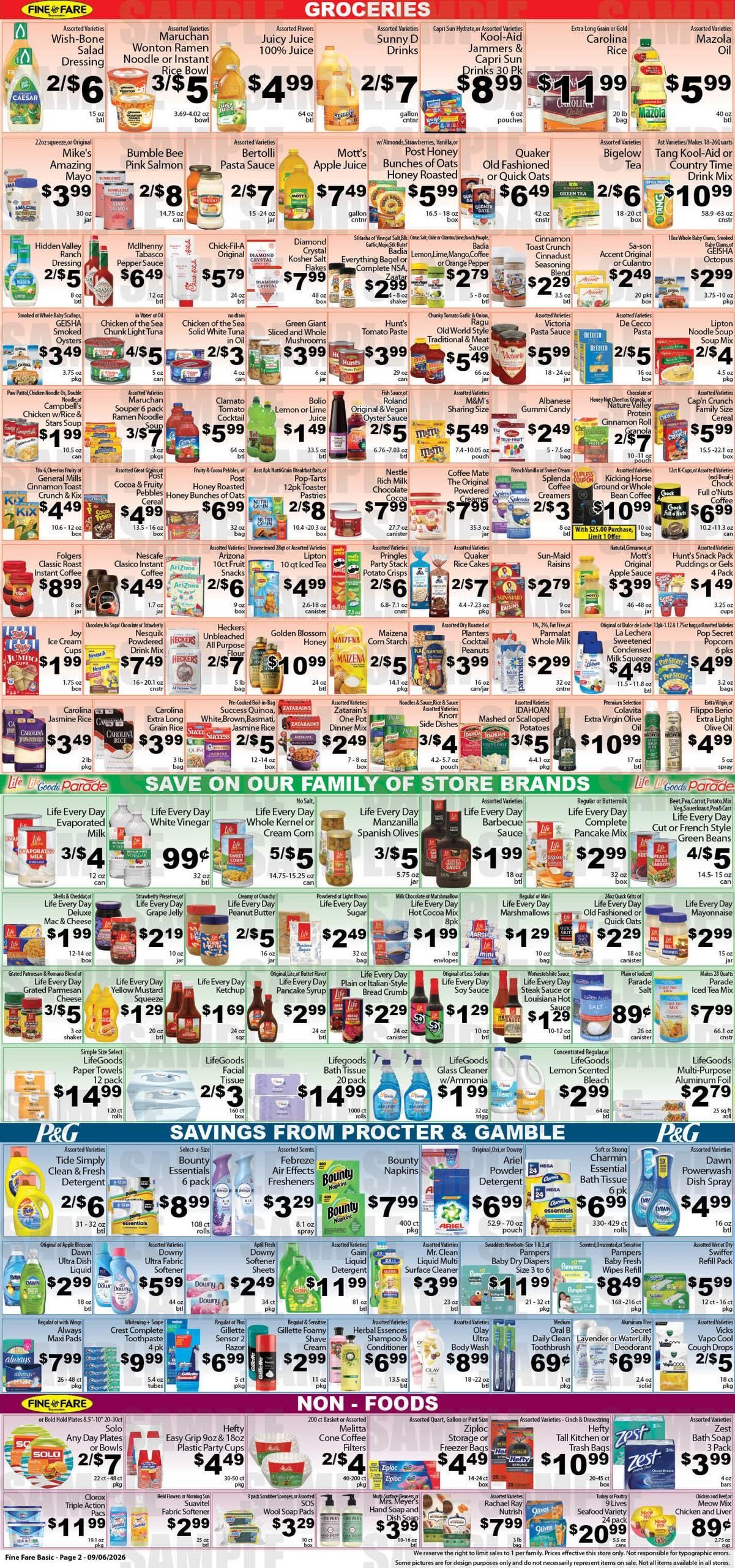 Fine Fare Supermarkets Weekly Ad September 6 - 12, 2026