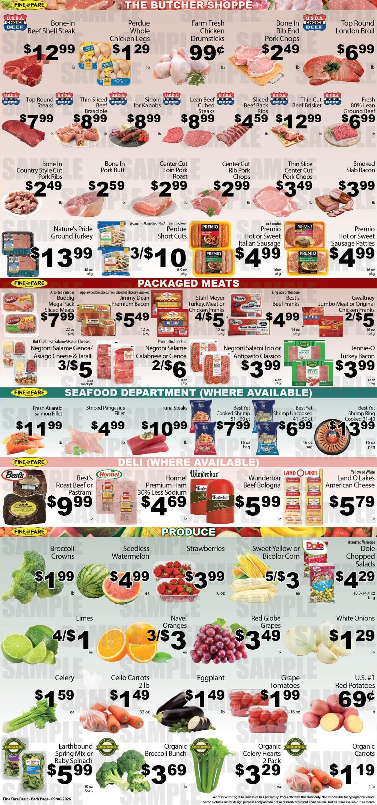 Fine Fare Supermarkets Weekly Ad September 6 - 12, 2026