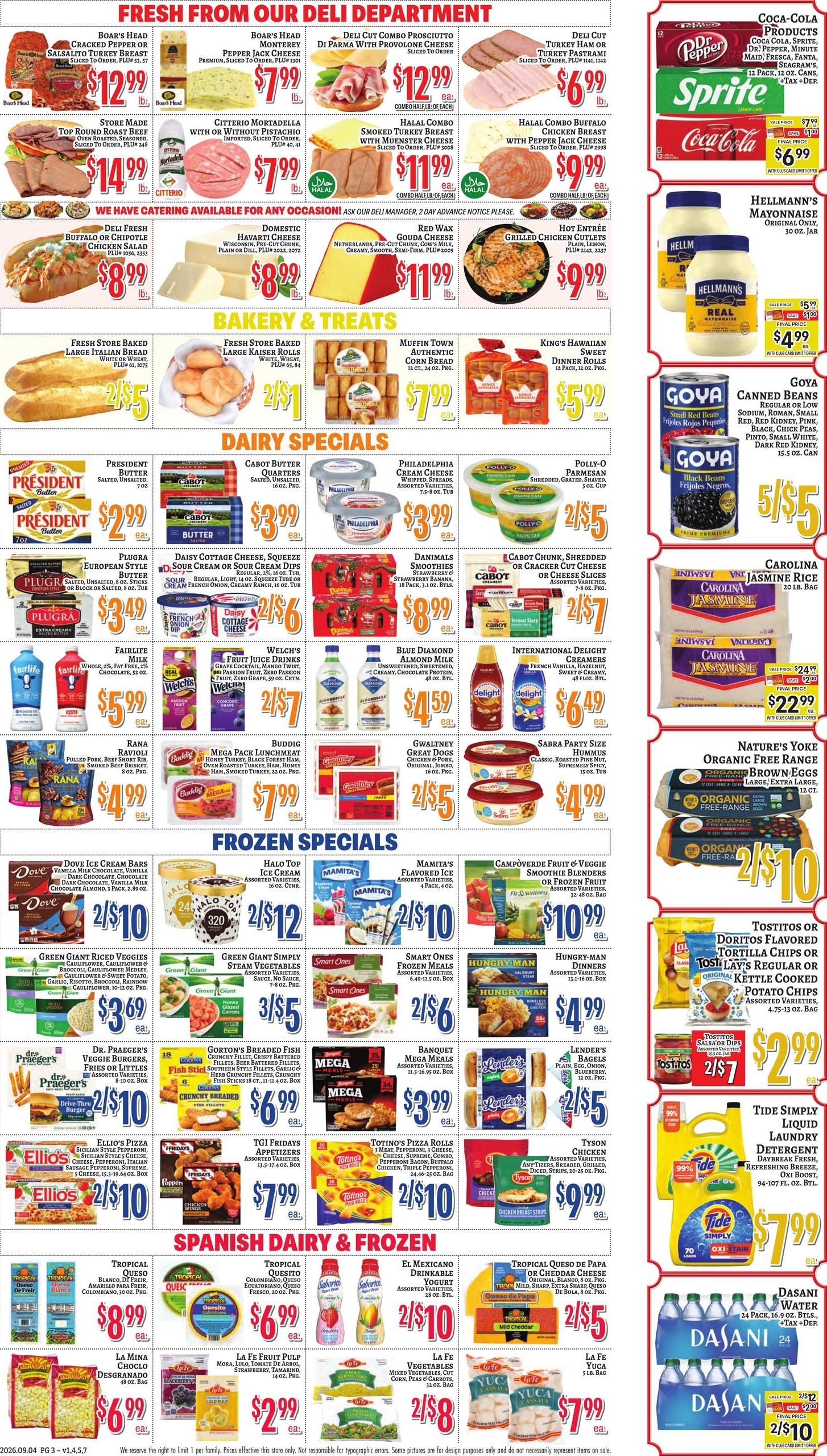 Trade Fair Supermarket (East Elmhurst Area, NY) Weekly Ad September 4 - 10, 2026