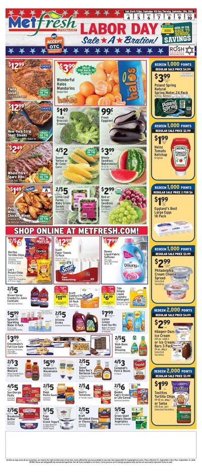 Met Foods Weekly Ad September 4 - 10, 2026