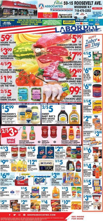 Associated Supermarkets (East Elmhurst Area, NY) Weekly Ad September 4 - 10, 2026