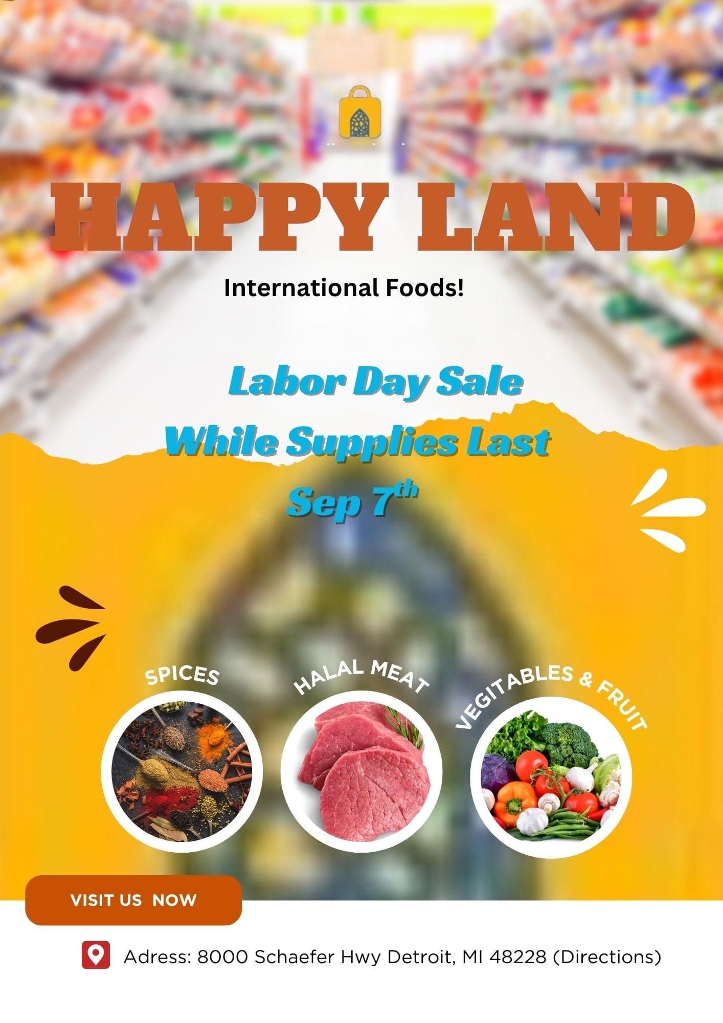 Happy Land Market (8000 Schaefer Highway, Detroit, MI) Weekly Ad September 7 - 7, 2026