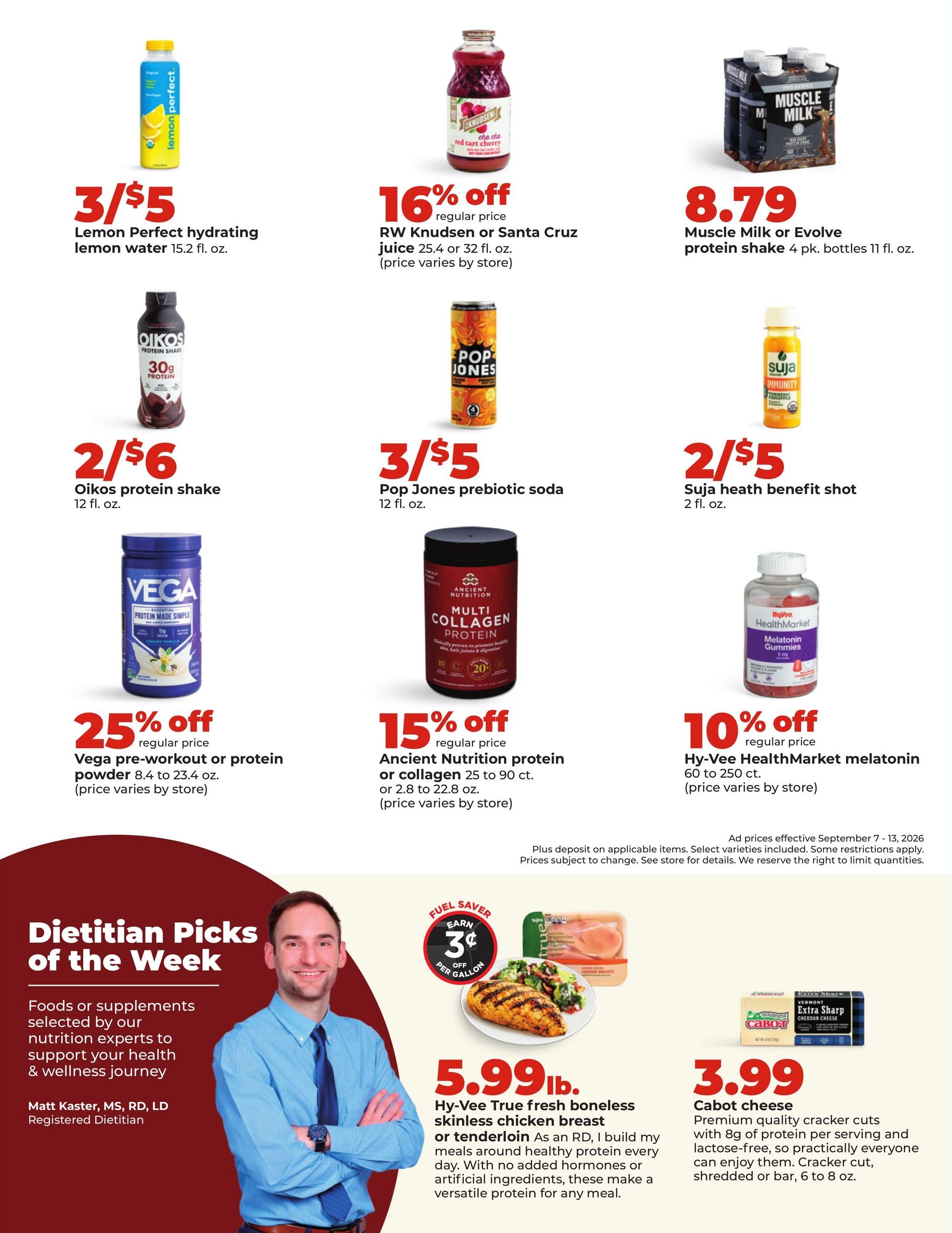 Hy-Vee (Cedar Rapids Area, IA) Weekly Ad September 7 - 13, 2026