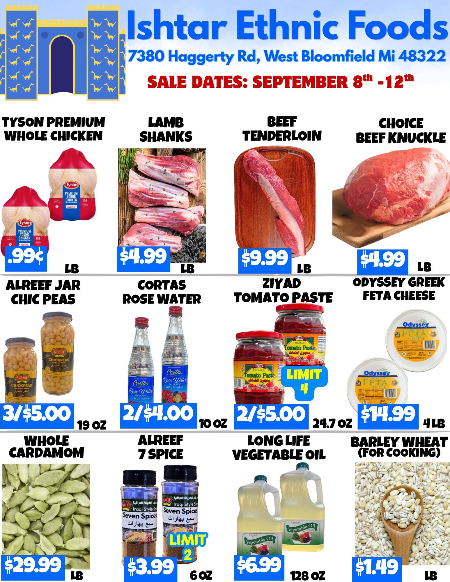 Ishtar Ethnic Foods Weekly Ad September 8 - 12, 2026