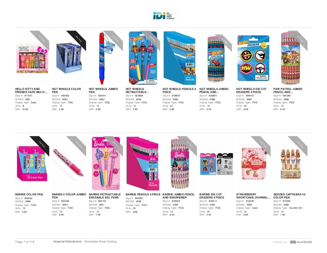 Imperial Distributors Back to School Halloween and Fall Catalog Weekly Ad January 1 - December 31, 2026