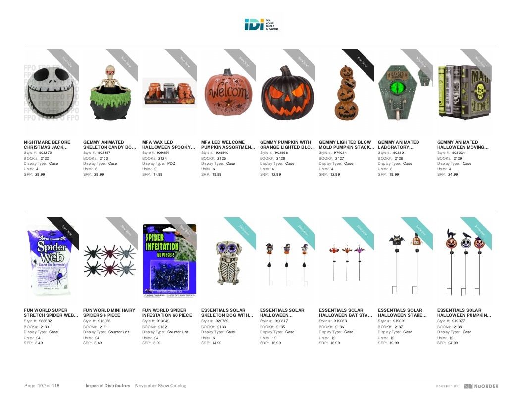 Imperial Distributors Back to School Halloween and Fall Catalog Weekly Ad January 1 - December 31, 2026