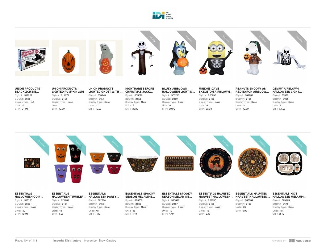 Imperial Distributors Back to School Halloween and Fall Catalog Weekly Ad January 1 - December 31, 2026