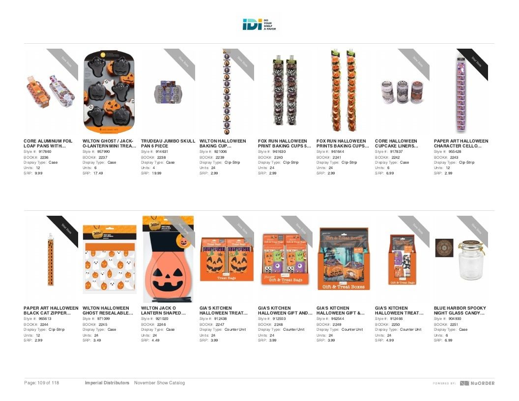 Imperial Distributors Back to School Halloween and Fall Catalog Weekly Ad January 1 - December 31, 2026