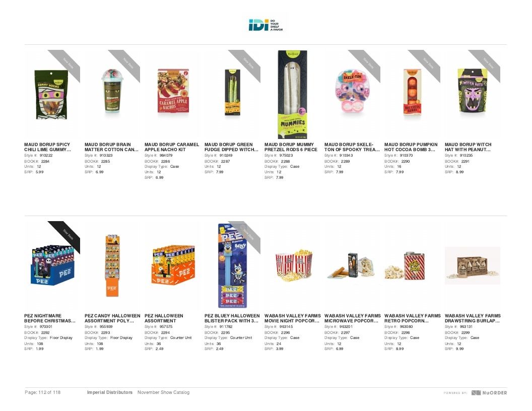 Imperial Distributors Back to School Halloween and Fall Catalog Weekly Ad January 1 - December 31, 2026