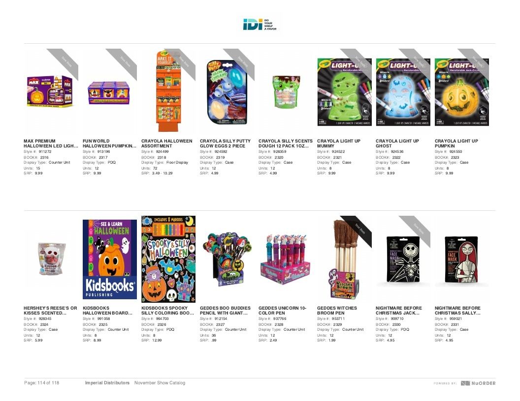 Imperial Distributors Back to School Halloween and Fall Catalog Weekly Ad January 1 - December 31, 2026