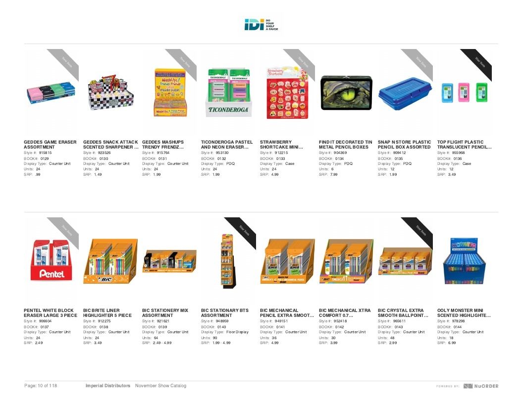 Imperial Distributors Back to School Halloween and Fall Catalog Weekly Ad January 1 - December 31, 2026