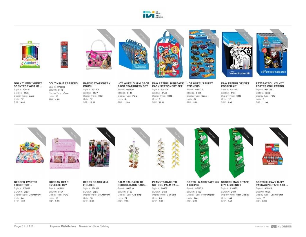 Imperial Distributors Back to School Halloween and Fall Catalog Weekly Ad January 1 - December 31, 2026