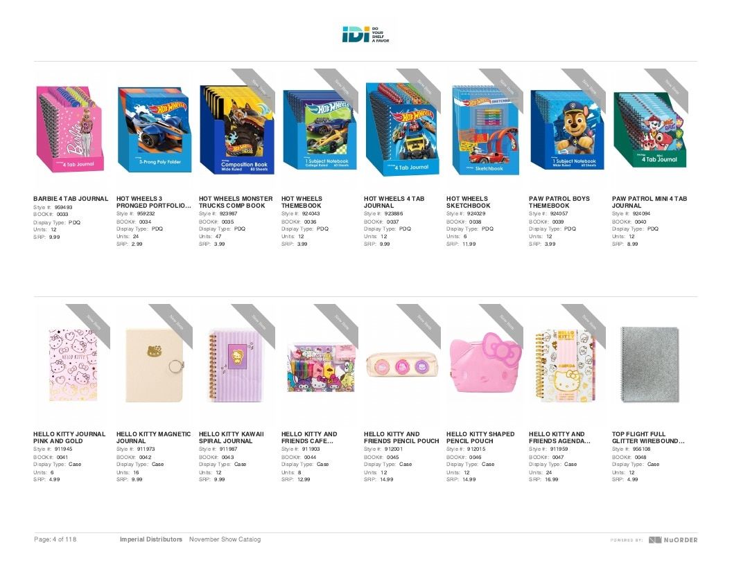 Imperial Distributors Back to School Halloween and Fall Catalog Weekly Ad January 1 - December 31, 2026