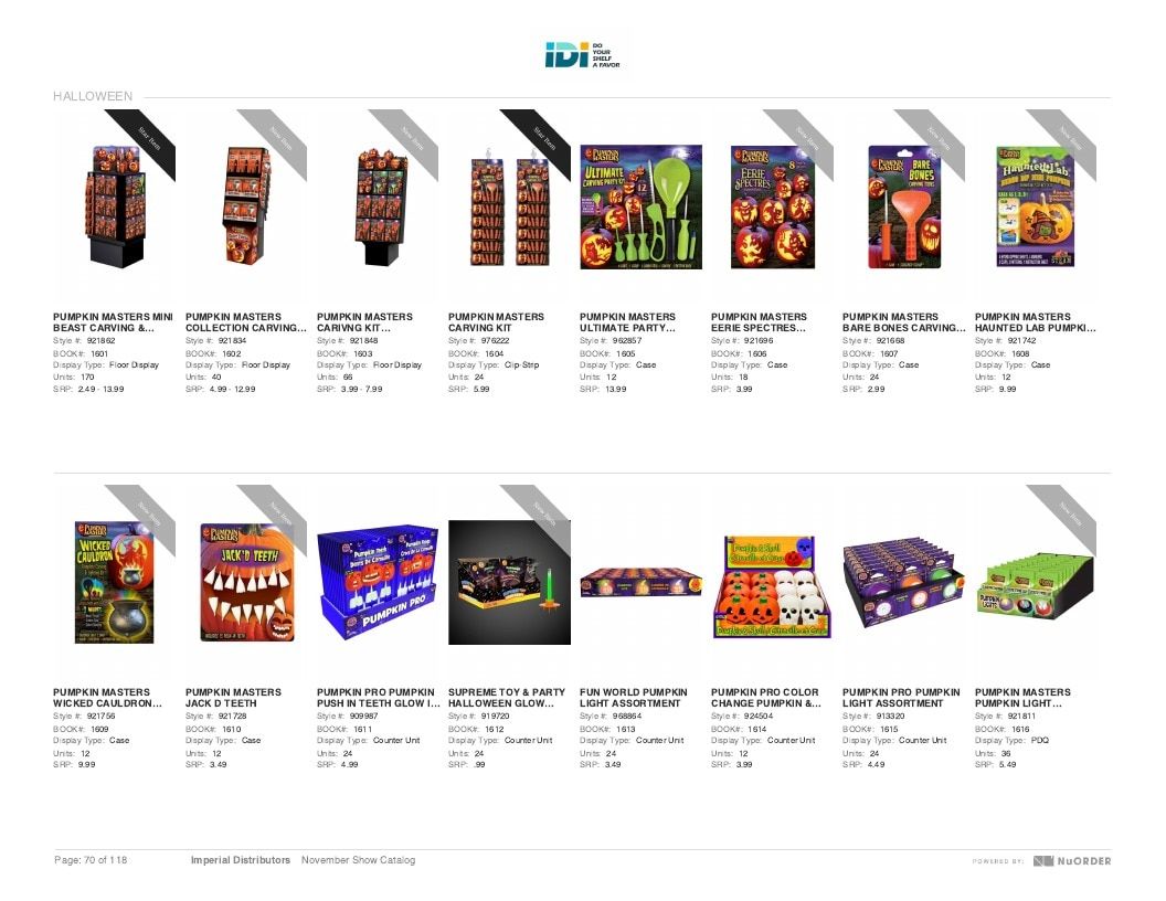 Imperial Distributors Back to School Halloween and Fall Catalog Weekly Ad January 1 - December 31, 2026