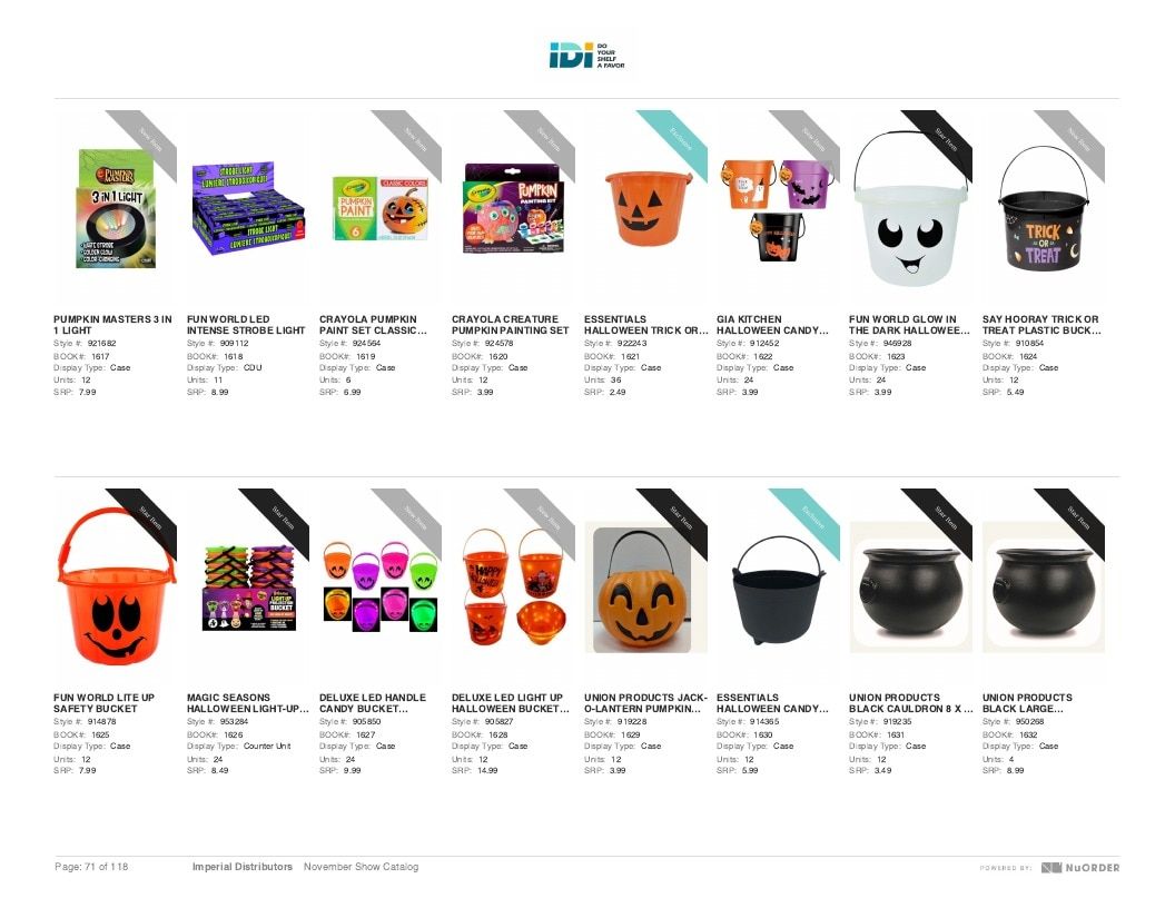 Imperial Distributors Back to School Halloween and Fall Catalog Weekly Ad January 1 - December 31, 2026