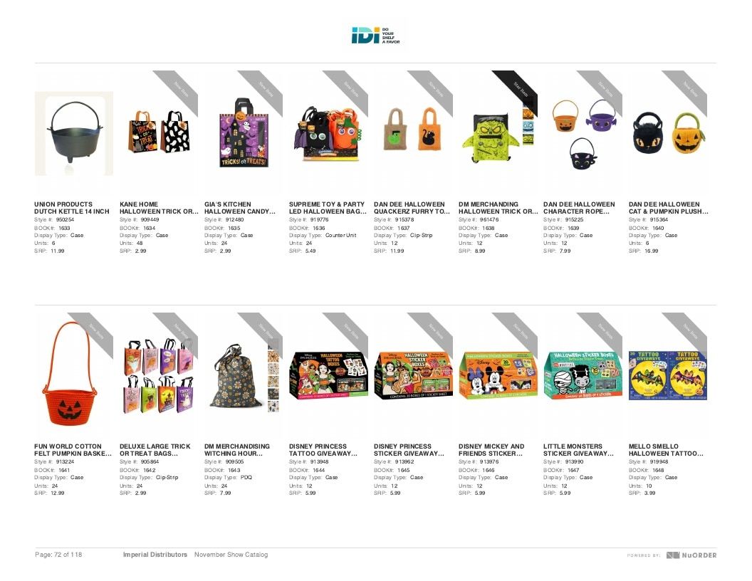 Imperial Distributors Back to School Halloween and Fall Catalog Weekly Ad January 1 - December 31, 2026