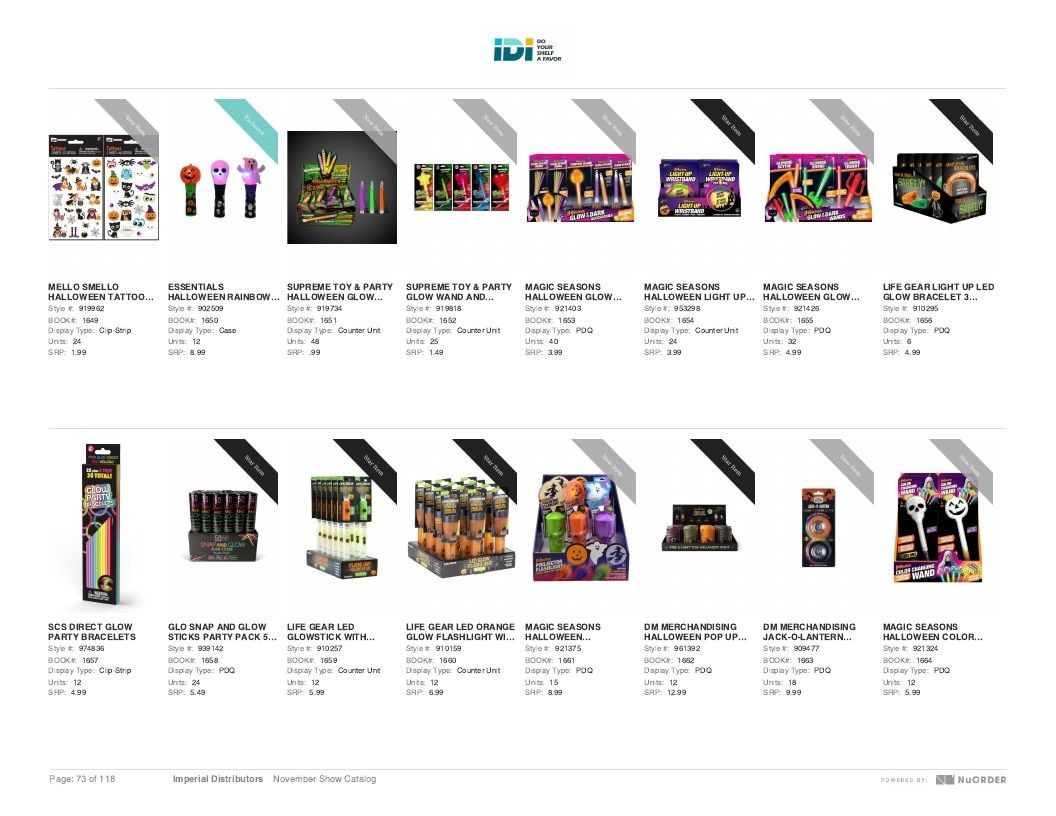 Imperial Distributors Back to School Halloween and Fall Catalog Weekly Ad January 1 - December 31, 2026