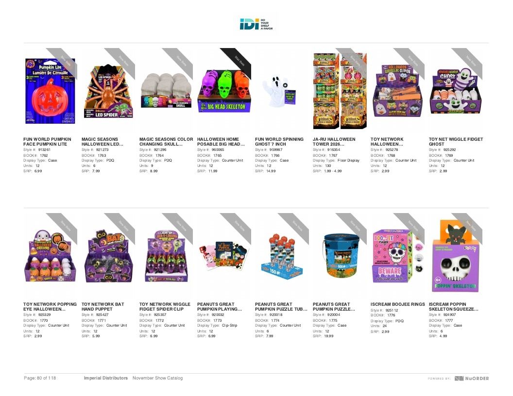 Imperial Distributors Back to School Halloween and Fall Catalog Weekly Ad January 1 - December 31, 2026