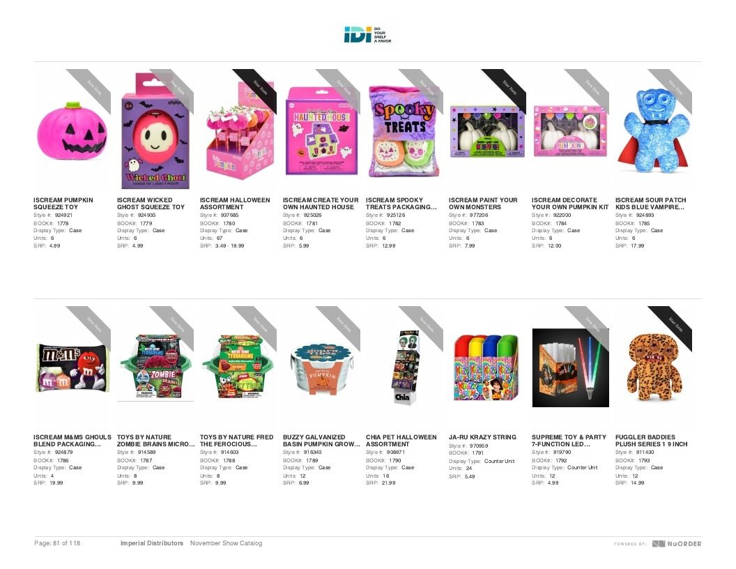 Imperial Distributors Back to School Halloween and Fall Catalog Weekly Ad January 1 - December 31, 2026