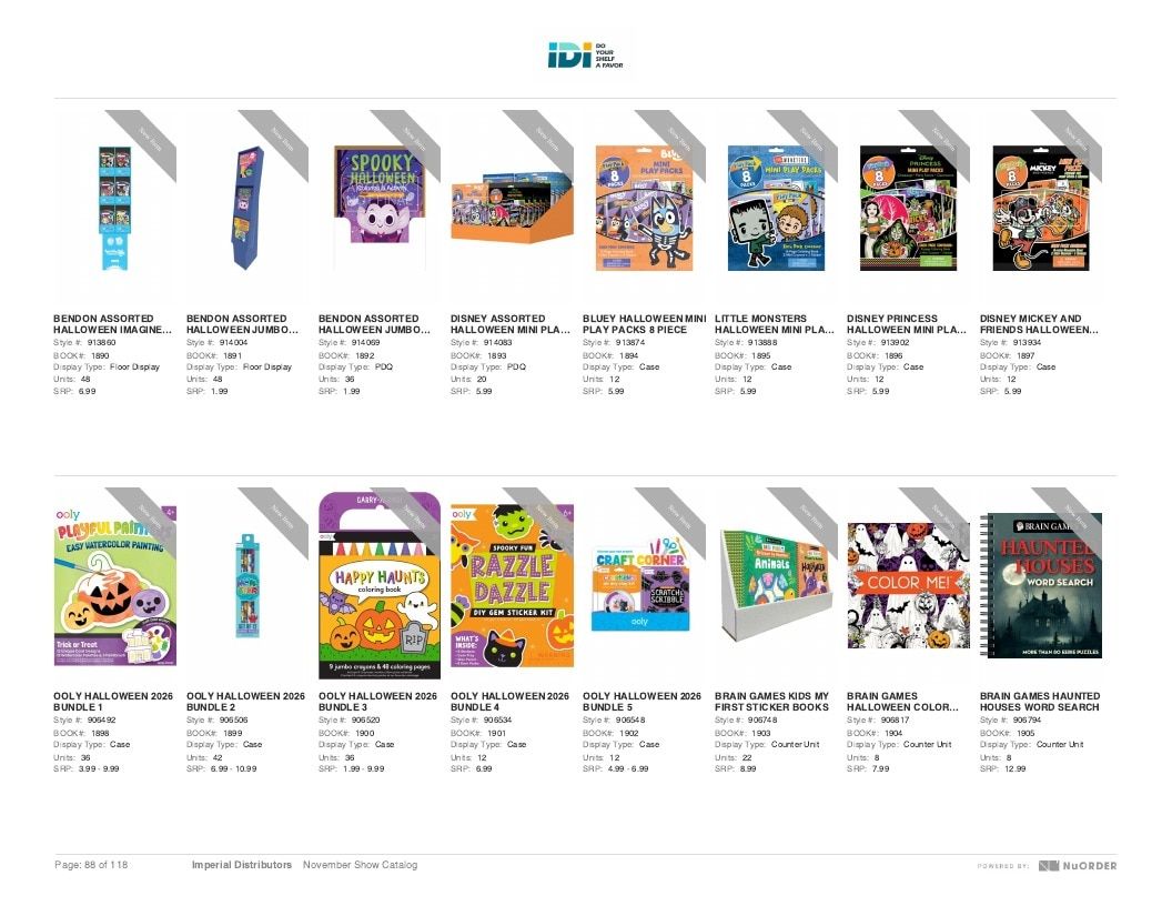 Imperial Distributors Back to School Halloween and Fall Catalog Weekly Ad January 1 - December 31, 2026