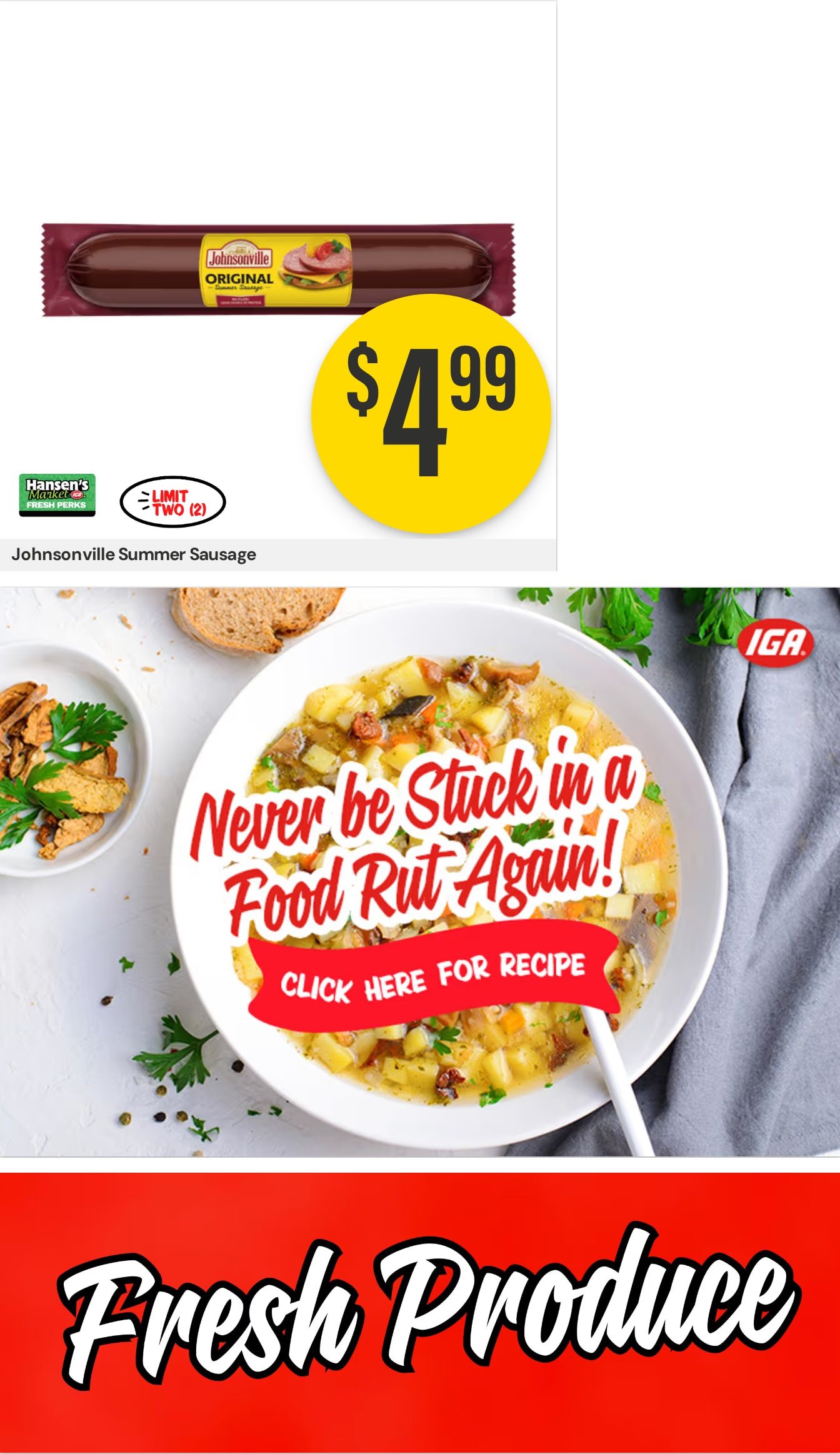 Hansen's IGA Wisconsin (Black River Falls, WI) Weekly Ad September 7 - 13, 2026