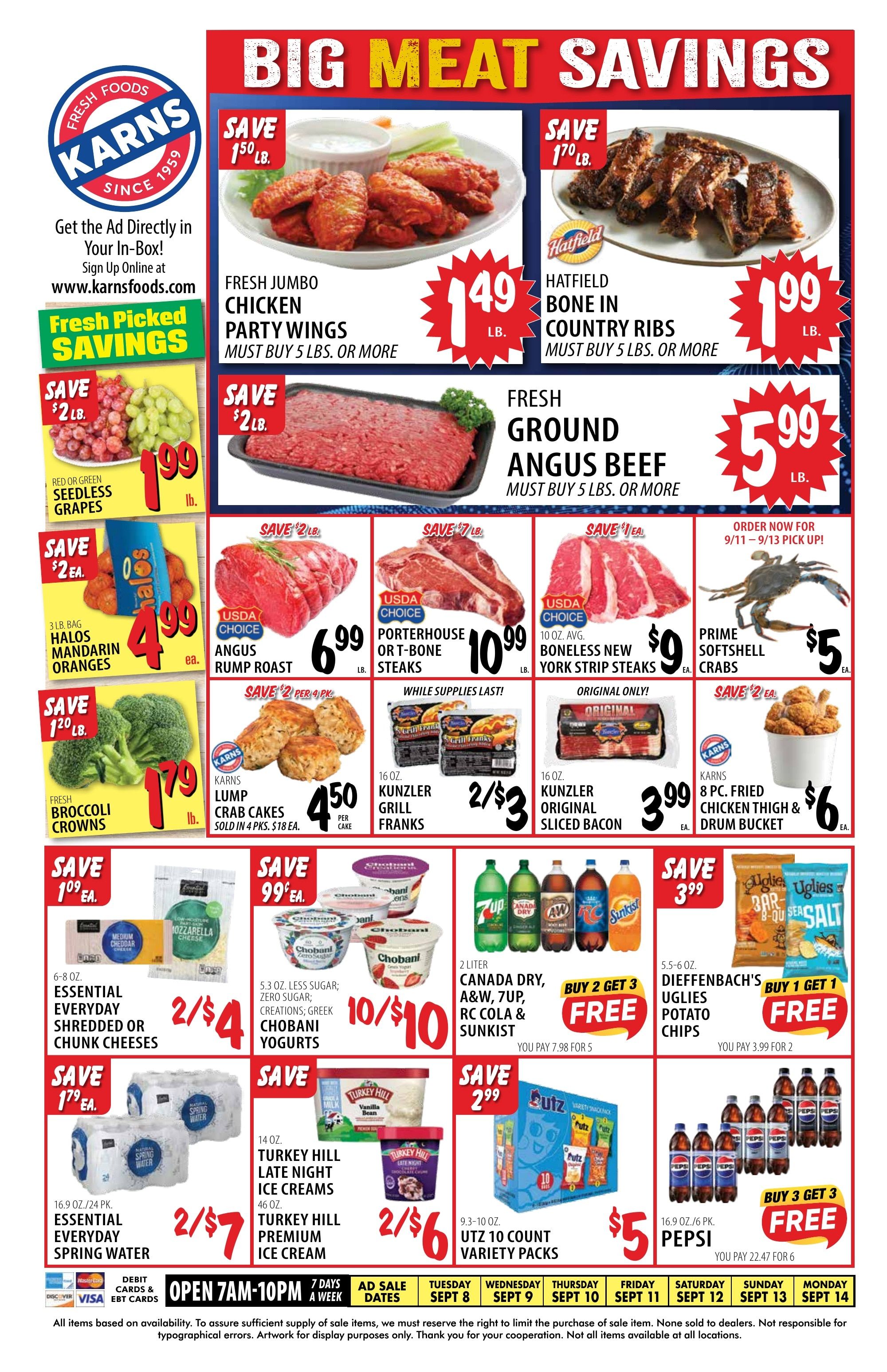 Karns Foods Weekly Ad September 7 - 14, 2026