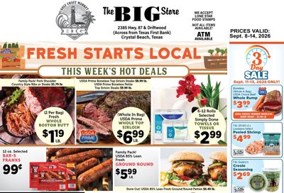 The Big Store Weekly Ad September 8 - 14, 2026