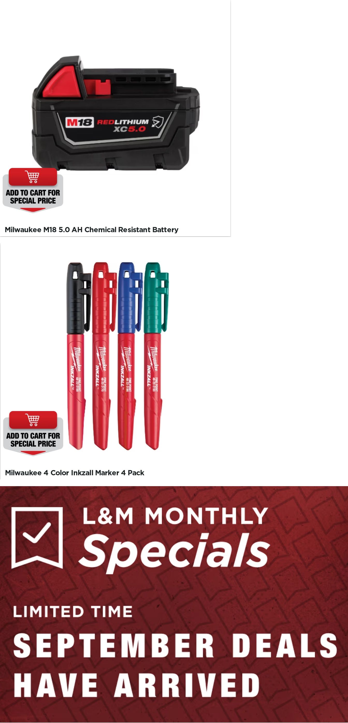 L&M Fleet Supply Weekly Ad September 1 - 30, 2026