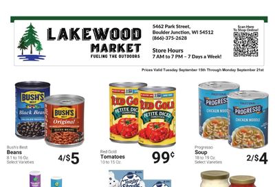 Lakewood Market (Boulder Junction, WI) Weekly Ad September 8 - 14, 2026