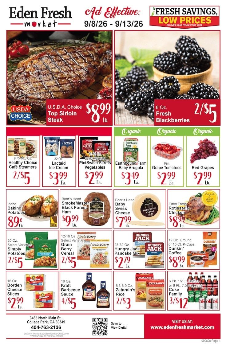 Eden Fresh Market Weekly Ad September 7 - 13, 2026