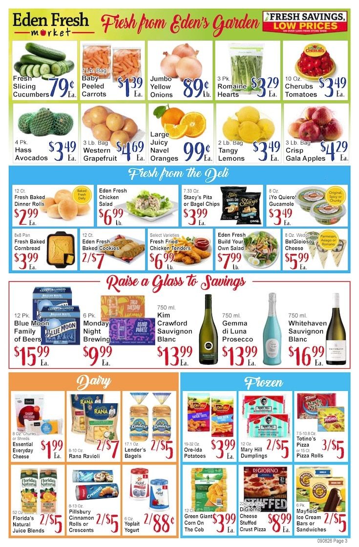 Eden Fresh Market Weekly Ad September 7 - 13, 2026