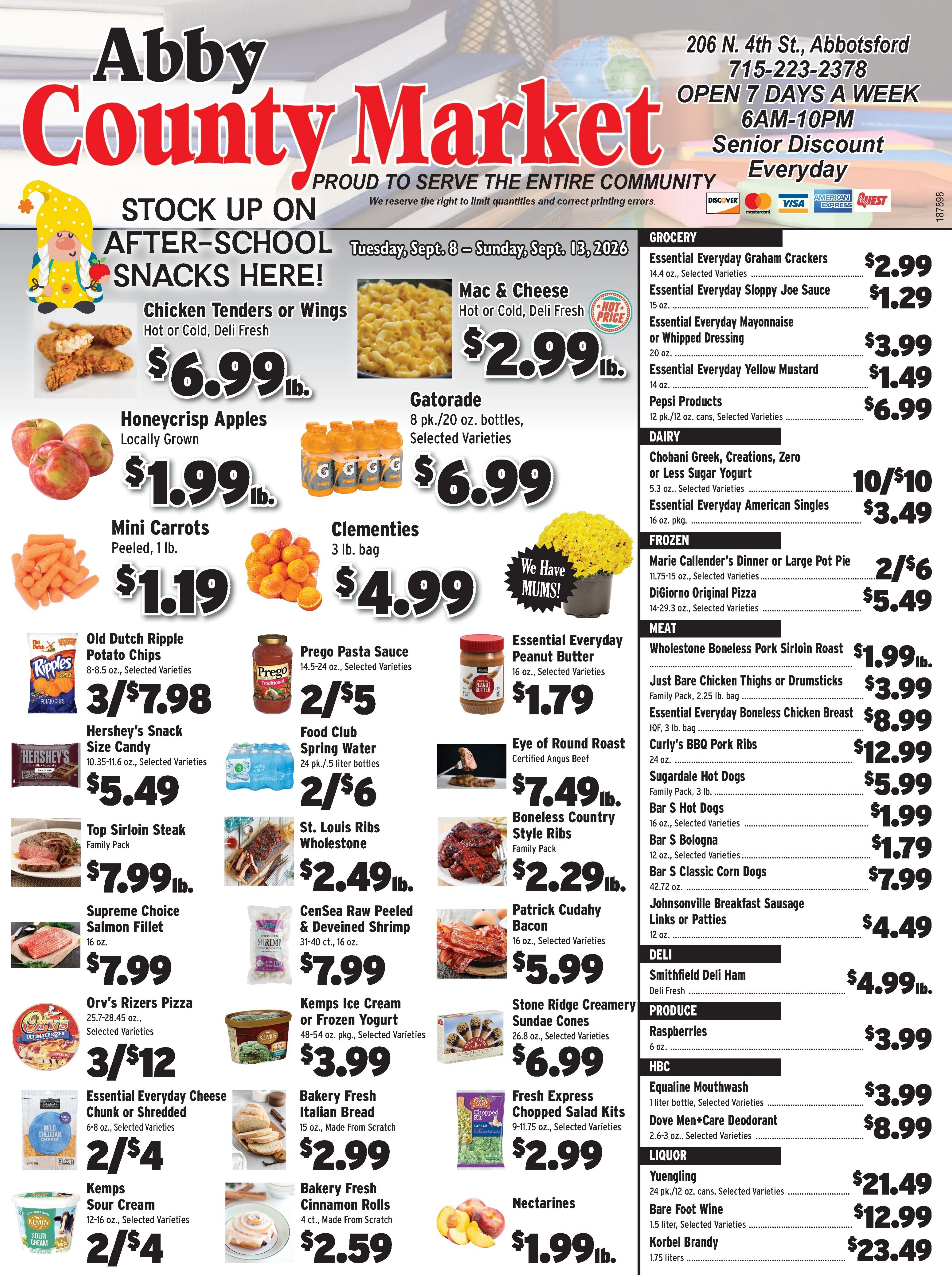 Abby County Market Weekly Ad September 8 - 13, 2026