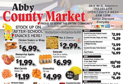 Abby County Market Weekly Ad September 8 - 13, 2026